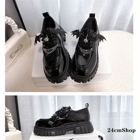 24cmShop ミラーPU厚底ハートストラップシューズ sh002