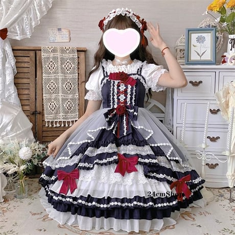 白雪姫モチーフフリルドレス opf128