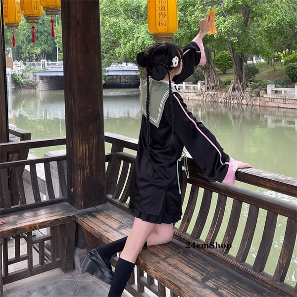 セーラー襟チャイナワンピース opf042 | 可愛い服量産型服通販24cm