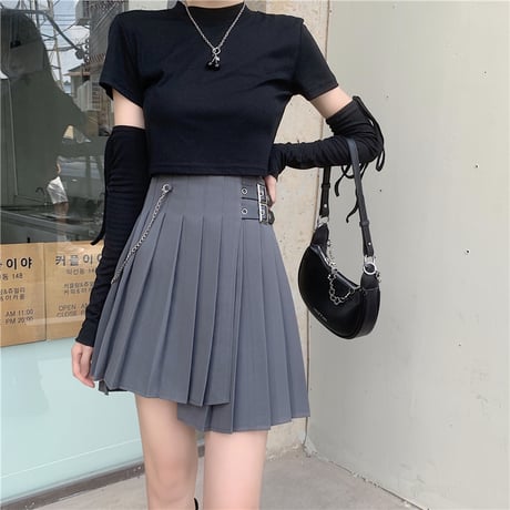 24cmShop可愛い服ベルトバックル短いスカート 1237