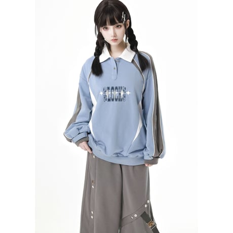 トップス（polo)+ ロングパンツ 2点セットsus155