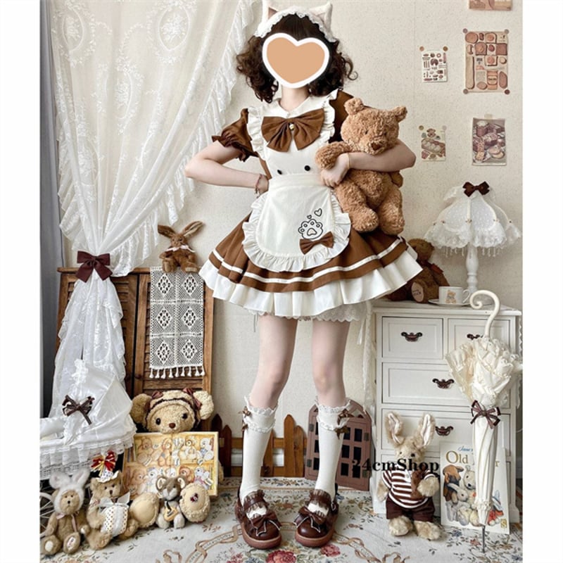 半袖フリル肉球メイド服 opf055 | 可愛い服量産型服通販24cmニヨンセンチ