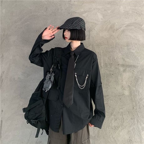 ファッションブラウス ネクタイ  763