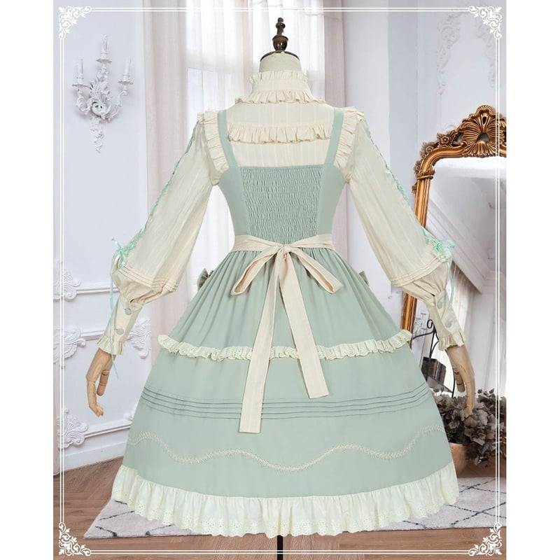 クラシカルレースアップロリータセットアップ：JSK 1408 | 可愛い服