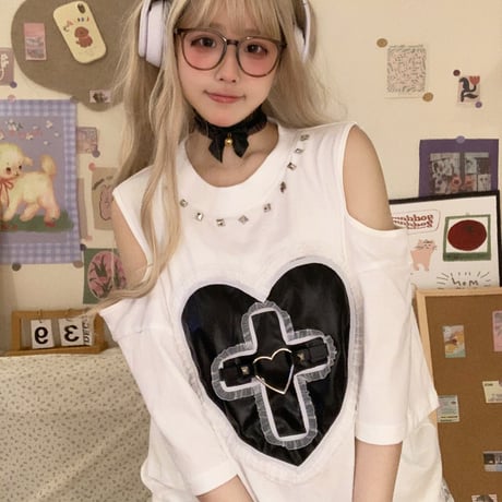 24cmShop サブカルかわいいおしゃれカジュアルTシャツ tx089
