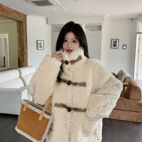 Kawaii Lamb Cashmere  Warm Cotton Short Jacket  wt035