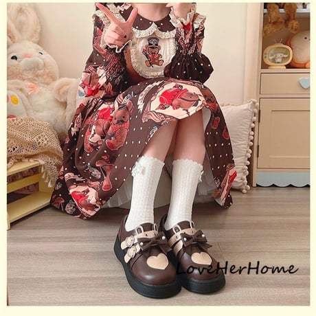 24cmShopロリィタ ゆめかわ ラビット ハートリボン おでこパンプス026