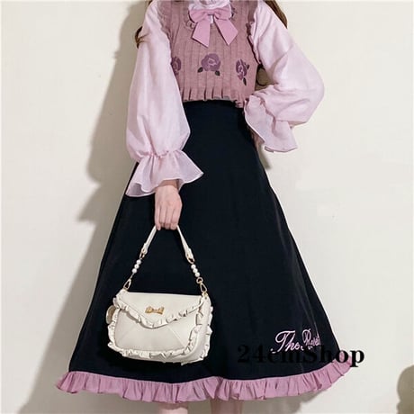 24cmShop 可愛いベスト＋シャツ＋スカート３点セツト 1289