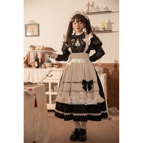 クラシカルロング丈メイド服 opf030
