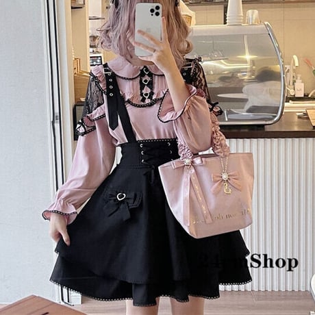 24cmShop 地雷系レースブラウス+JSK 1303