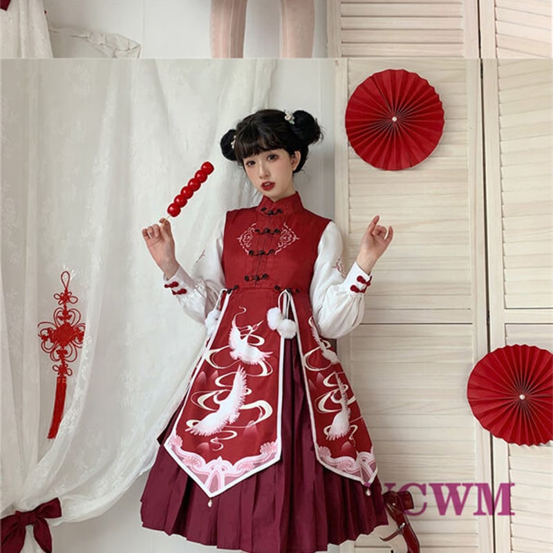 チャイナライクシャツ＋チャイナドレスセットアップ 1012 | 可愛い服