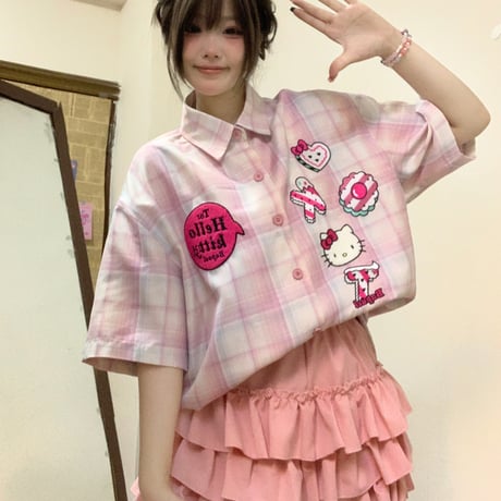 24cmShop韓国ファッションかわいい 半袖シャツcy029