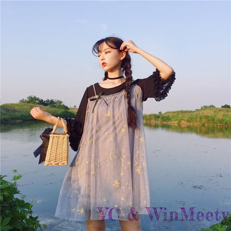 OnePiece|星の刺繍ワンピース  015