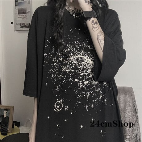 24cmShop韓国レトロ半袖Tシャツ1210