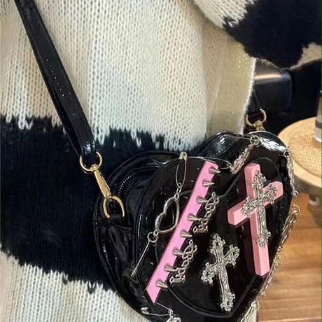 Gothic styleゴシック風 ファッション レザー ショルダーバッグ 1333