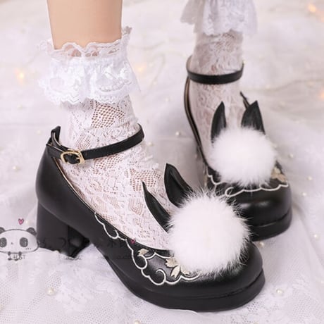 Shoes ロリータ 萌え系 うさぎパンプス 641