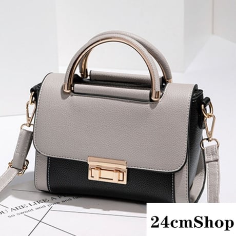 24cmShopツインカラー ミニレザーバッグ 006