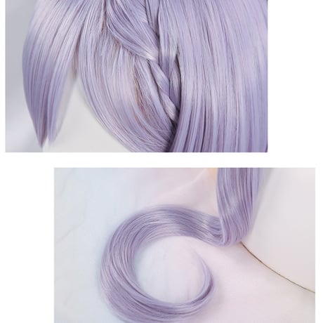『刻晴KeQing』原神 Cosウィッグ ヘアネット付き W004