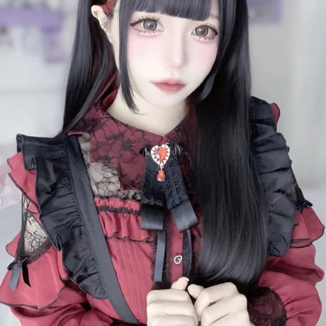ダークロリータロングスリーブサンドレスセット opf179