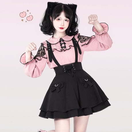 24cmShop 地雷系ブラウスとジャンパースカート sus015