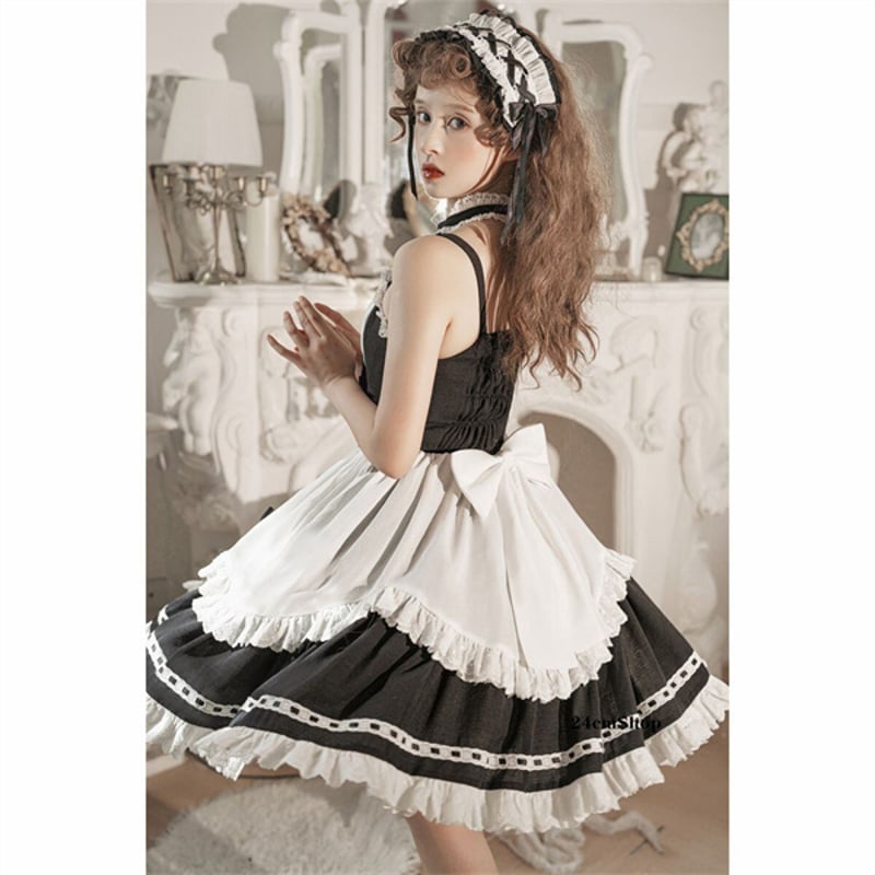 ゴシックフリルメイド服 opf091 | 可愛い服量産型服通販24cm