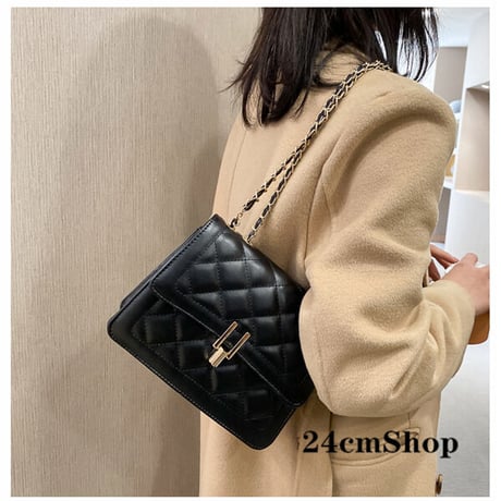 24cmShopファッション レザー ショルダーバッグ 1228