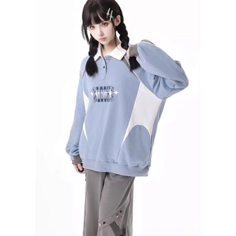 トップス（polo)+ ロングパンツ 2点セットsus155
