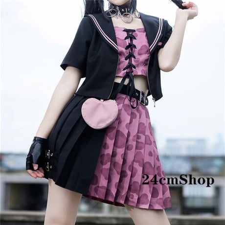 24cmShop 可愛いベスト＋シャツ＋スカート３点セツト 1292
