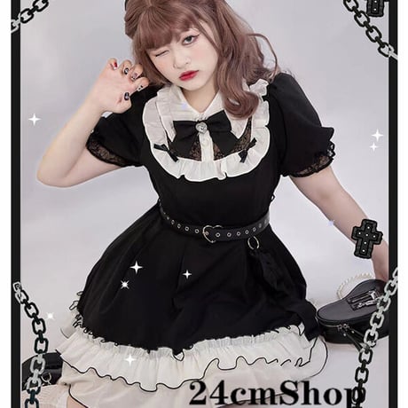 24cmShop ジュエルリボンパフスリーブティアードワンピース 017