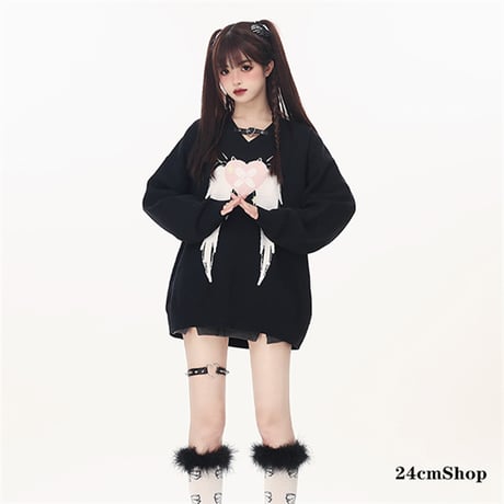 24cmShop 可愛いセーター長いT-シャツ tx005