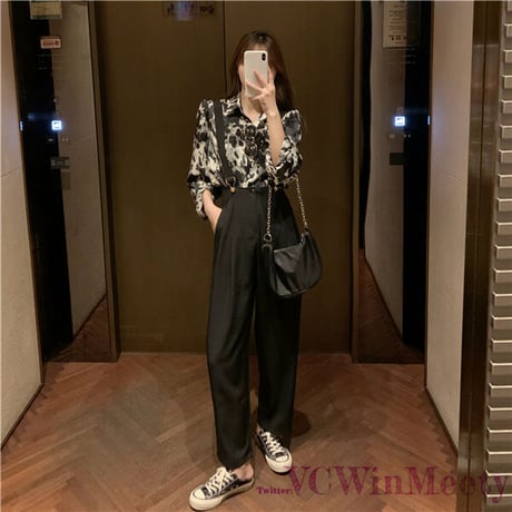 原宿風ファッション花柄シャツ  553