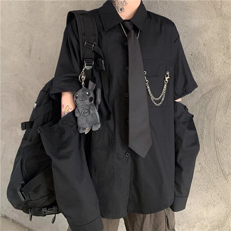 ブラック系ファッショントップス CY034