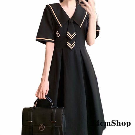 24cmshop セーラーデザインワンピース 1154