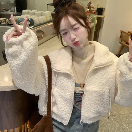 Kawaii White Cotton Short Jacket  wt047