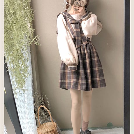 KaWaii トップス+ジャンパースカート 250
