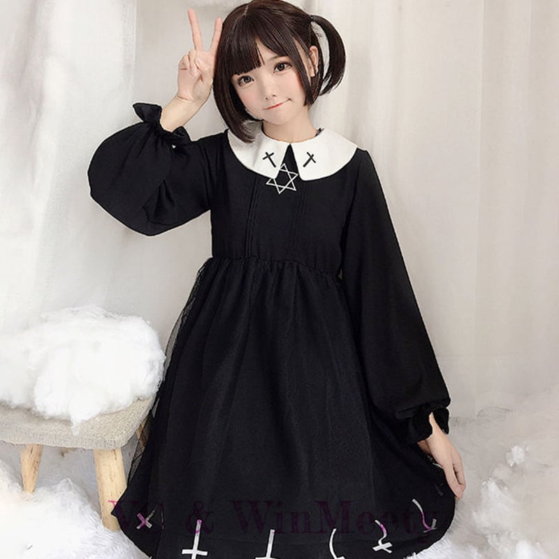 六芒星 十字架ワンピース 171 | 可愛い服量産型服通販24cmニヨンセンチ