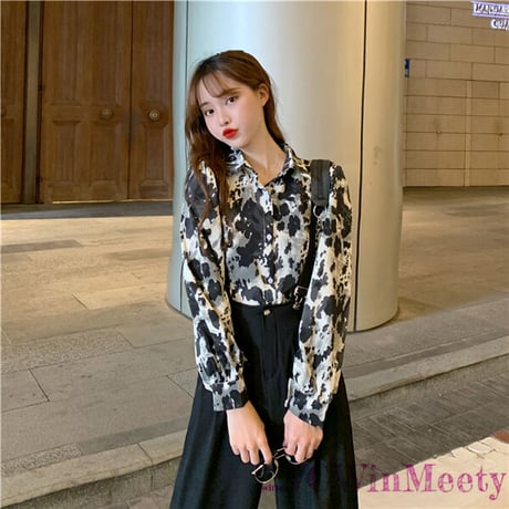 原宿風ファッション花柄シャツ  553