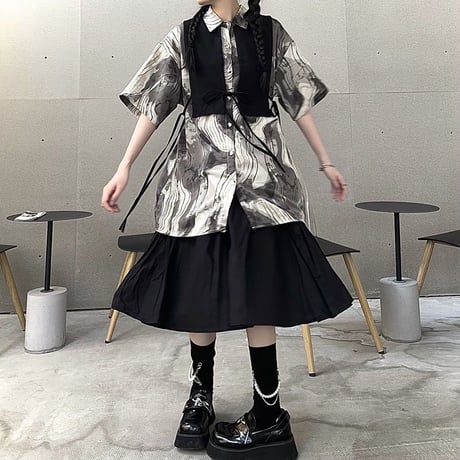 24cmShop ファッション  ベスト+シャツ  2つのセットcy024