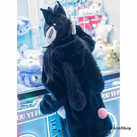24cmShop 可愛いうさみみフリル襟コート wt008