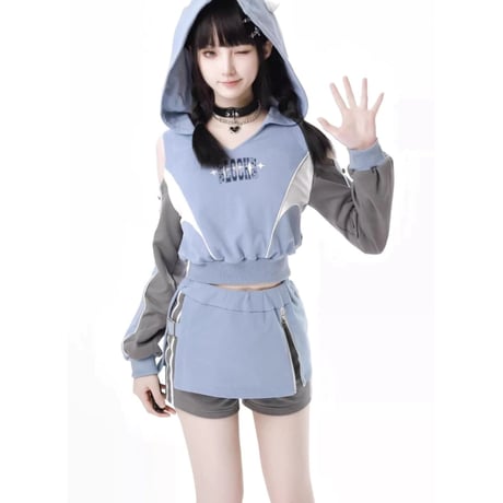 トップス+ ショートパンツ +レッグカバー 3点セットsus154
