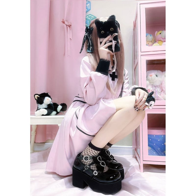 地雷系リボン厚底シューズ sh039 | 可愛い服量産型服通販24cmニヨンセンチ