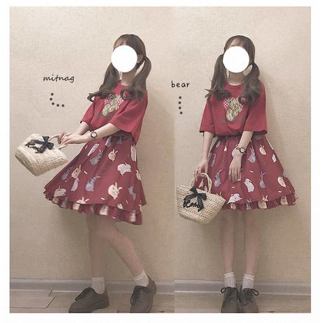 SetUp 可愛いシャツ+スカート 346