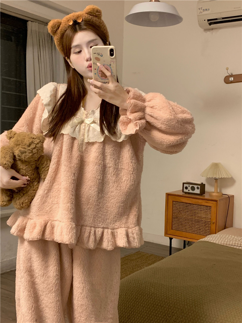 専用 モコモコ様 可愛いモコモコパジャマ2点セット sl007 | 可愛い服量産型服通販