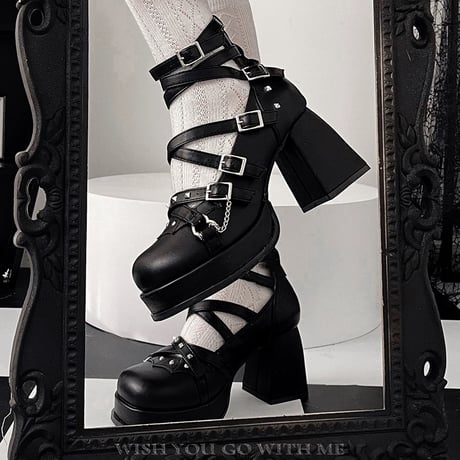 24cmShopメタル風ファッションシングルシューズsh096