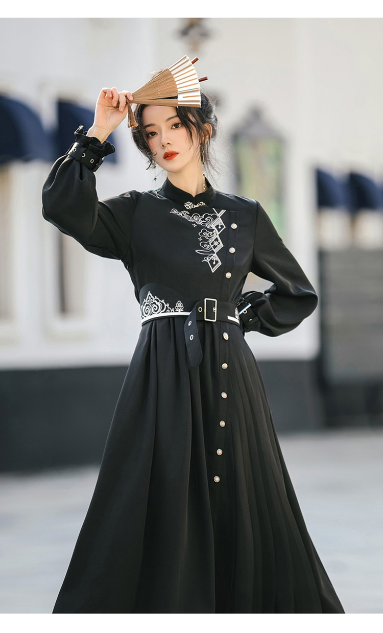 フラワータッセルアシメチャイナテイストワンピース opf154 | 可愛い服 