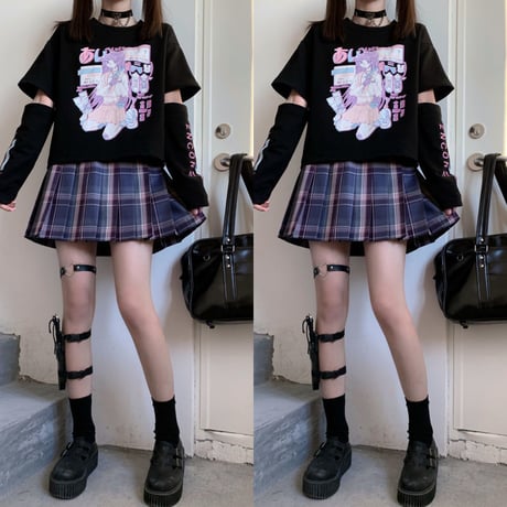 Tops ファッションプリントTシャツ  732