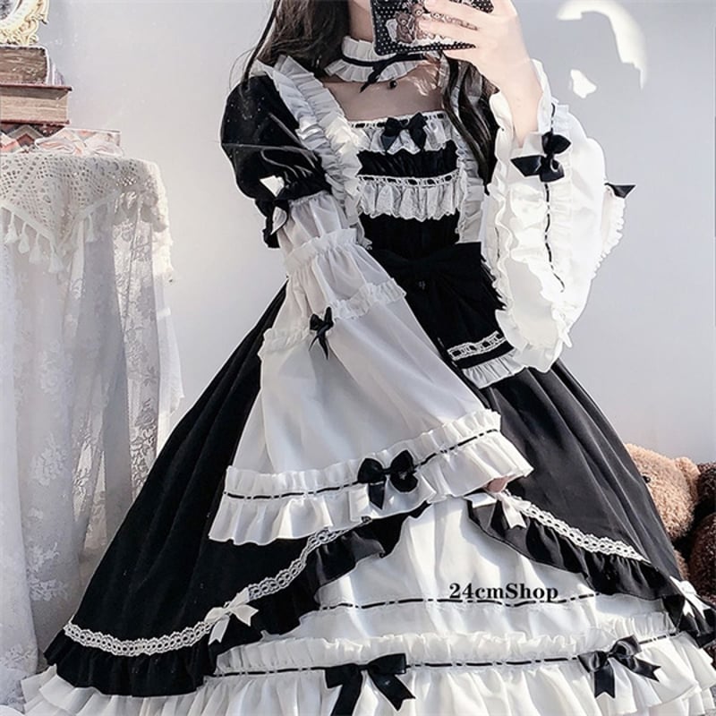 ゴスロリつけ袖フリルドレス opf116 | 可愛い服量産型服通販24cm