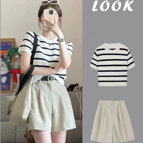 24cmShop 韓国ファッションTシャツ +スカート2点セット sus091