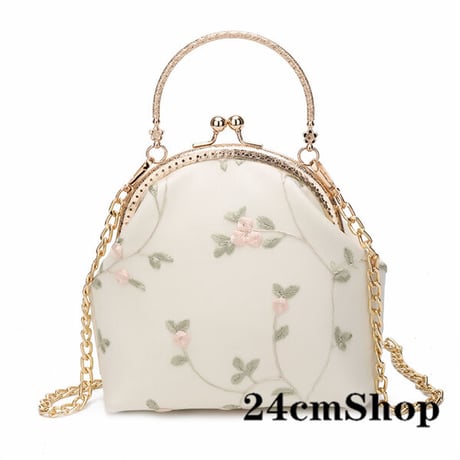 24cmShopトップハンドル-ビジューチェーンバッグ 1212