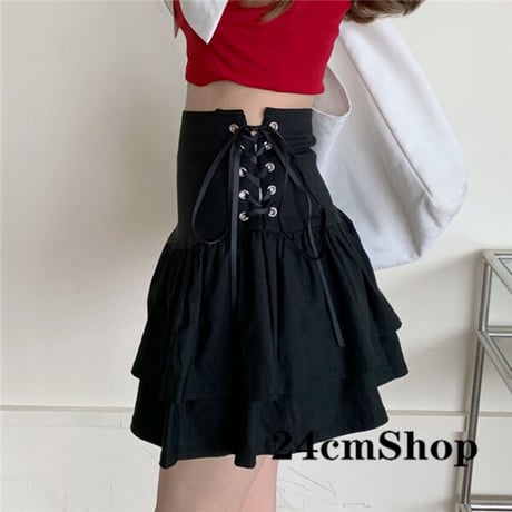 24cmshop ブラック系ショートスカート 1157